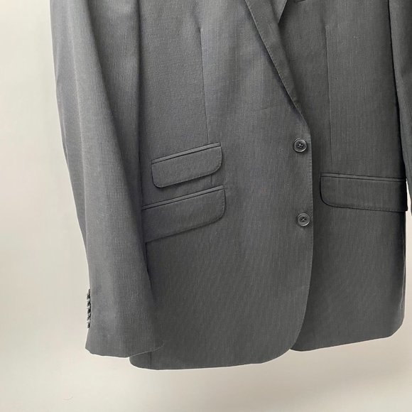 Ben Sherman Two Button Black Lightweight Wool Blazer Sport Coat, Size 42R - Picture 3 of 9